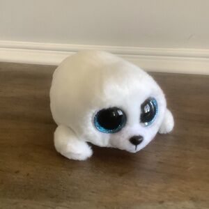 ICY White Seal Beanie Boos Plush Bean Bag Stuffed Animal Ty 12" Medium